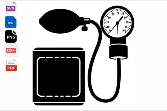 Blood Pressure Monitor SVG Medical Clip