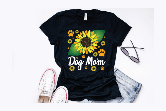 Dog Mom Sunflowers Dog Lover Design