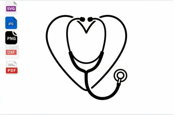 Heart Stethoscope SVG Medical Nurse: A Designer's Take