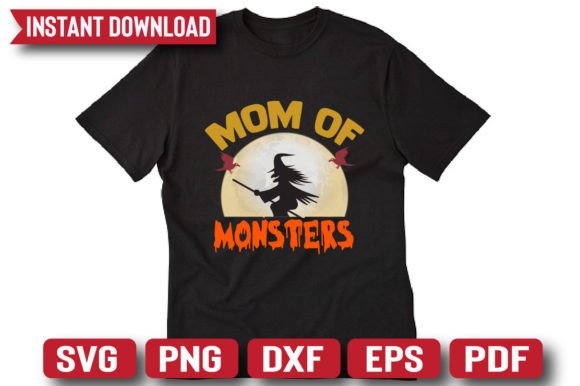 Mom of Mosters Halloween T-shirt Design