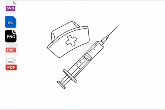 Nurse Hat Syringe Medical Clipart SVG Review