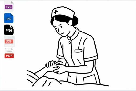 Nurse Holding Patient Hand SVG: An Embroidery Designer's Take