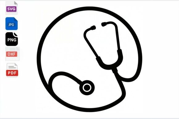 Stethoscope Icon SVG Medical Clip Art
